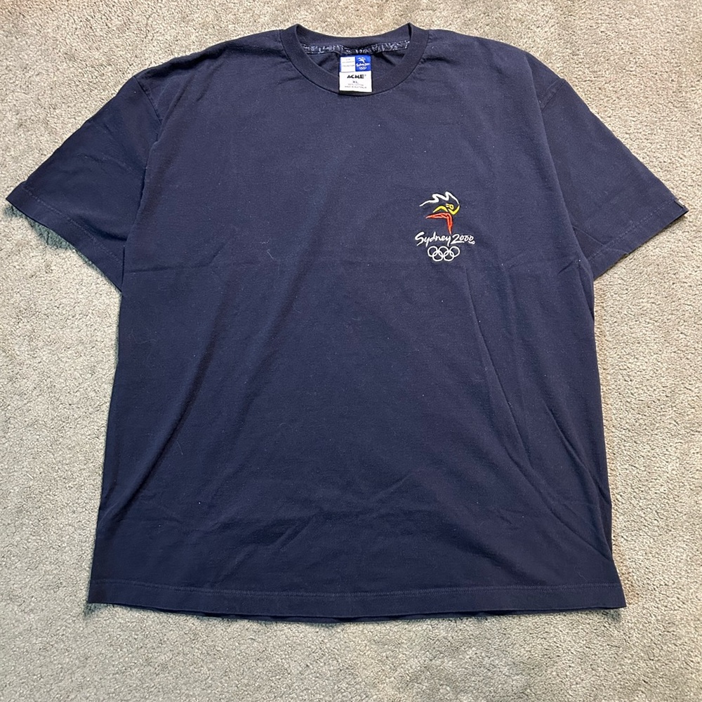 VTG 2000 Sydney Olympics Shirt Mens XL ACME Australia Rings Summer Games 90s